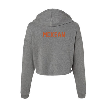 Texas - NCAA Men's Swimming & Diving : Campbell McKean - Women's Crop Fleece Hoodie-1