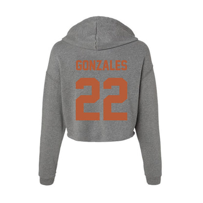 Texas - NCAA Softball : Brenlee Gonzales - Women's Crop Fleece Hoodie-1