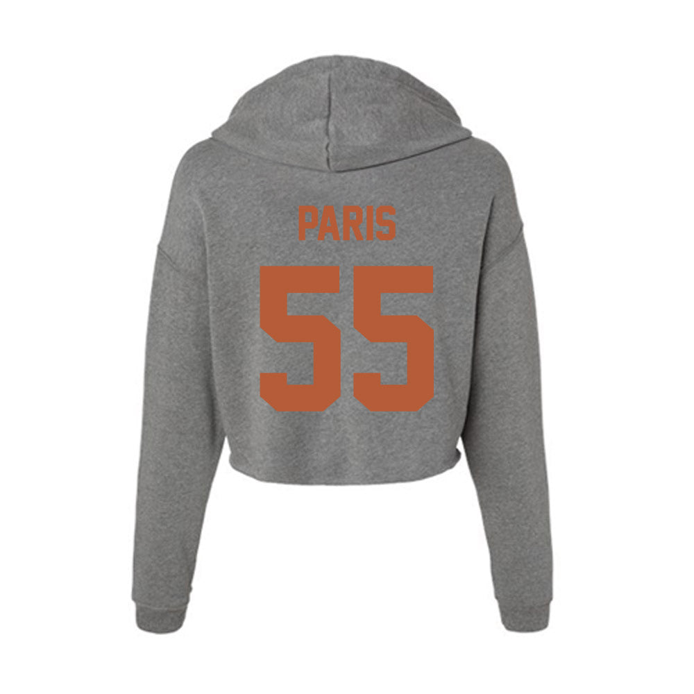 Texas - NCAA Baseball : Jack Paris - Women's Crop Fleece Hoodie-1