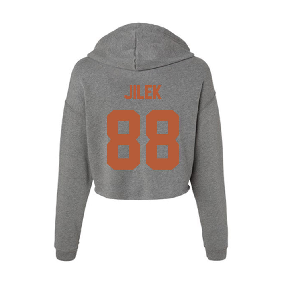 Texas - NCAA Football : Charlie Jilek - Women's Crop Fleece Hoodie-1