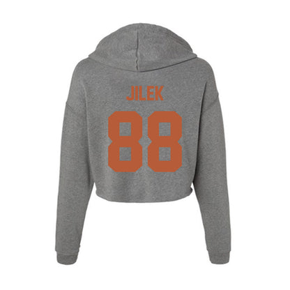 Texas - NCAA Football : Charlie Jilek - Women's Crop Fleece Hoodie-1