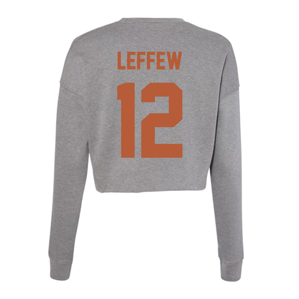 Texas - NCAA Baseball : Haiden Leffew - Women's Cropped Crew Fleece-1
