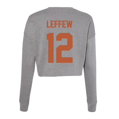 Texas - NCAA Baseball : Haiden Leffew - Women's Cropped Crew Fleece-1