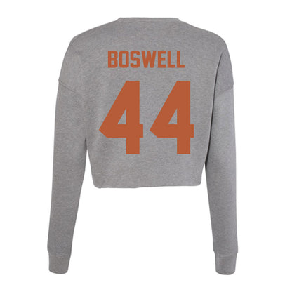 Texas - NCAA Football : Markus Boswell - Women's Cropped Crew Fleece-1