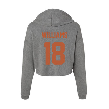 Texas - NCAA Women's Soccer : Kendell Williams - Women's Crop Fleece Hoodie-1