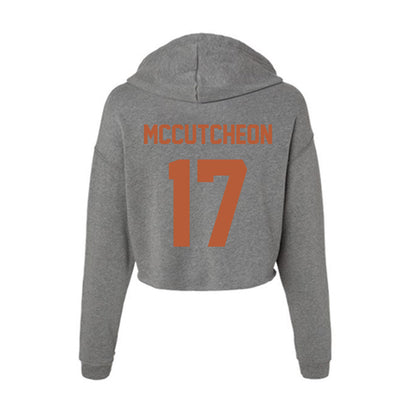 Texas - NCAA Football : Daylan Mccutcheon - Women's Crop Fleece Hoodie-1