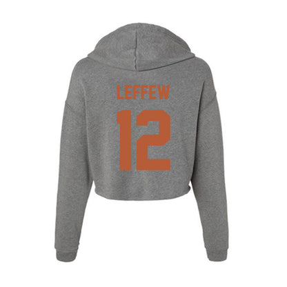 Texas - NCAA Baseball : Haiden Leffew - Women's Crop Fleece Hoodie-1