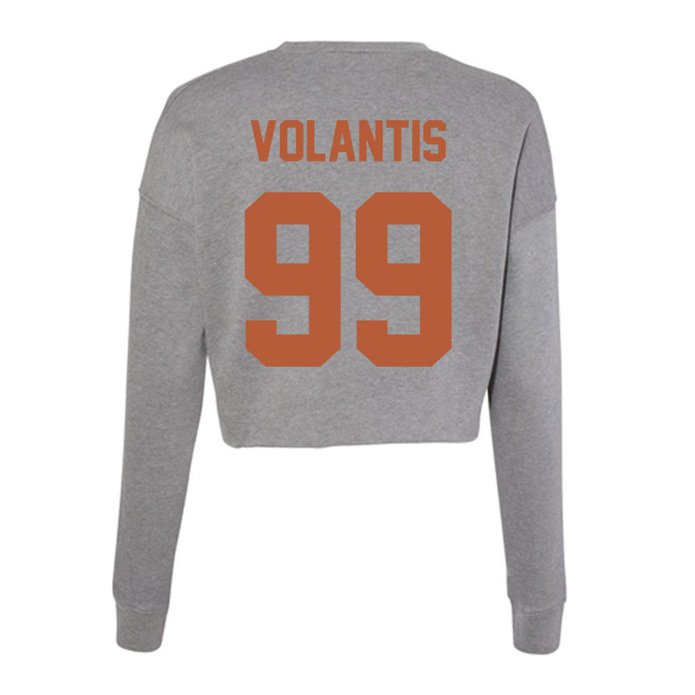 Texas - NCAA Baseball : Dylan Volantis - Women's Cropped Crew Fleece-1