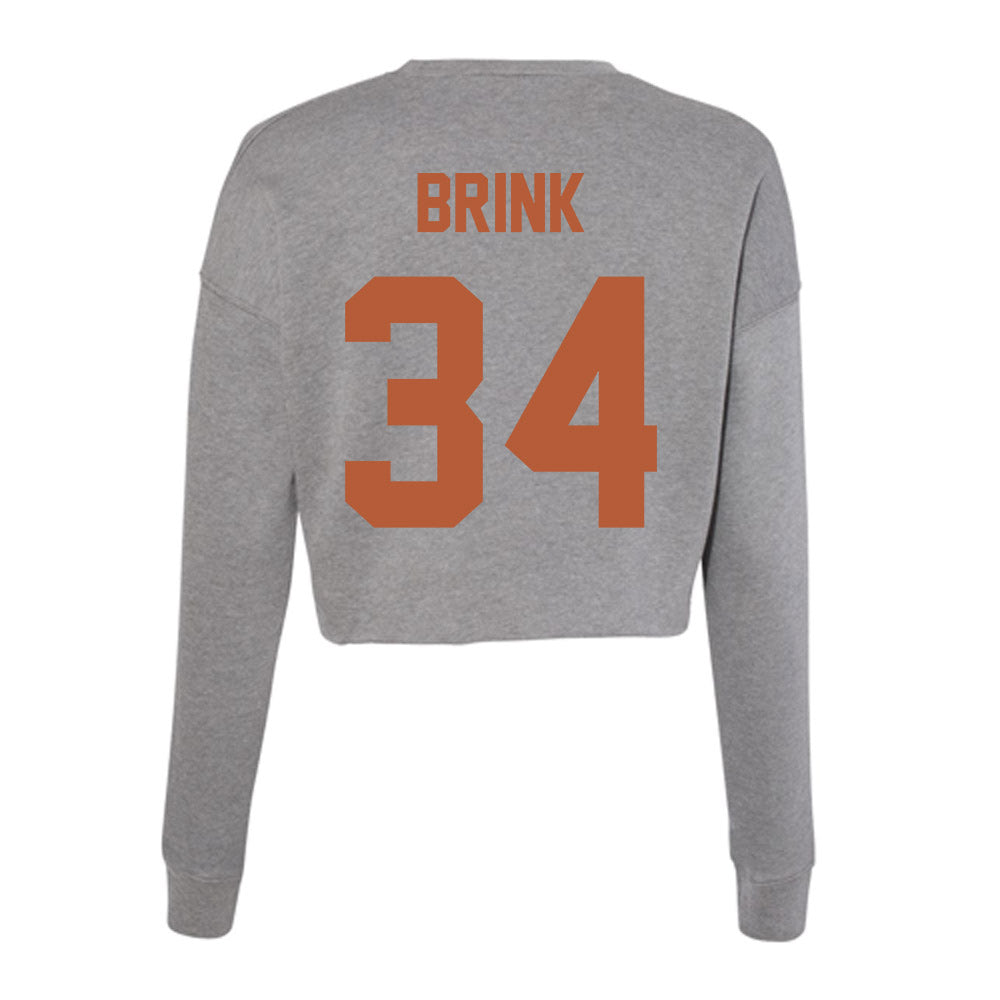 Texas - NCAA Women's Soccer : Addie Brink - Classic Shersey Women's Cropped Crew Fleece-1