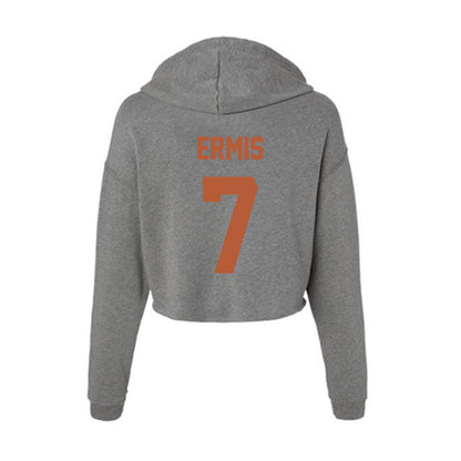 Texas - NCAA Baseball : Andrew Ermis - Women's Crop Fleece Hoodie-1