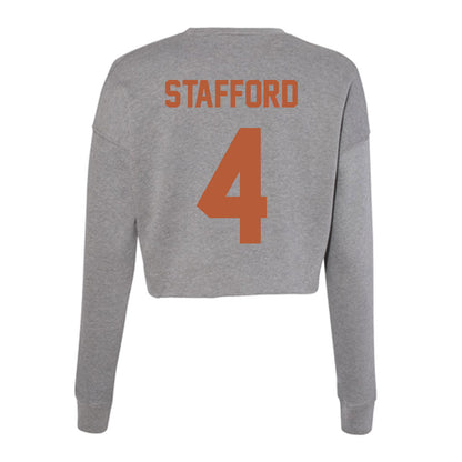 Texas - NCAA Women's Volleyball : Torrey Stafford - Women's Cropped Crew Fleece-1