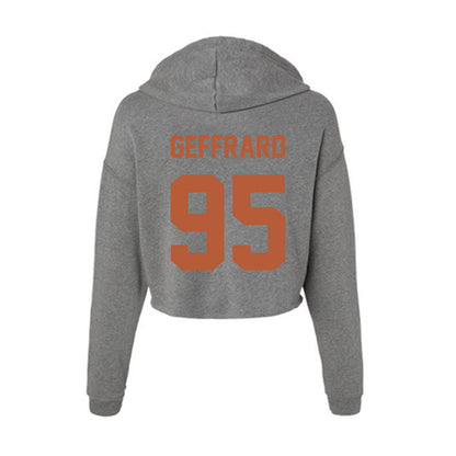 Texas - NCAA Football : Ian Geffrard - Women's Crop Fleece Hoodie-1