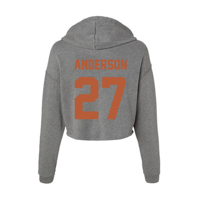 Texas - NCAA Softball : Taylor Anderson - Women's Crop Fleece Hoodie-1