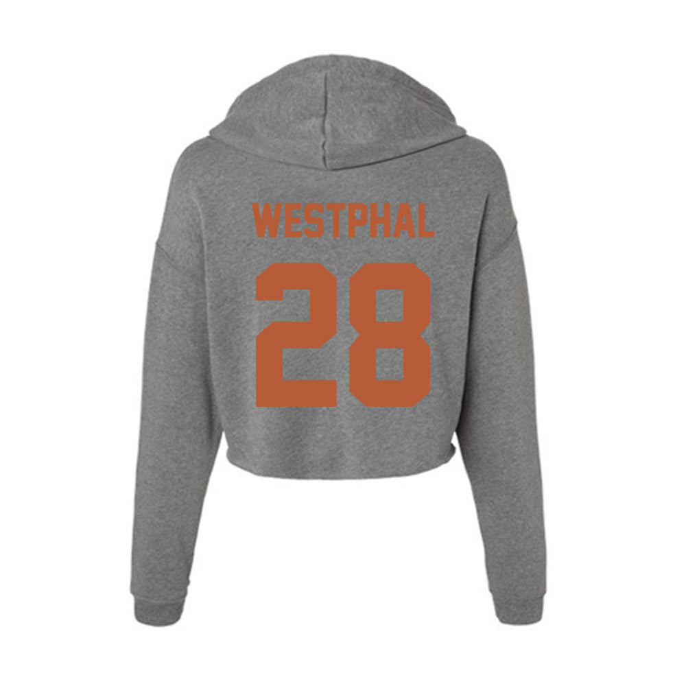 Texas - NCAA Baseball : Grady Westphal - Women's Crop Fleece Hoodie-1