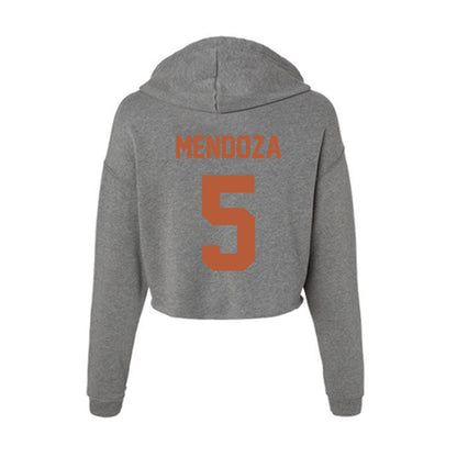 Texas - NCAA Baseball : Ethan Mendoza - Women's Crop Fleece Hoodie-1