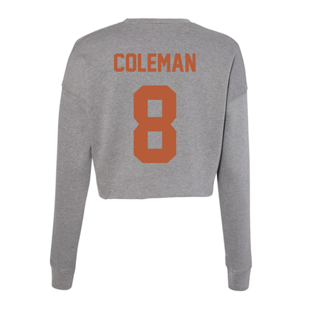 Texas - NCAA Football : Cameron Coleman - Classic Shersey Women's Cropped Crew Fleece-1