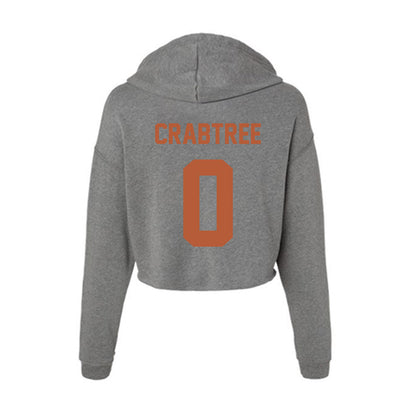Texas - NCAA Softball : Caigan Crabtree - Women's Crop Fleece Hoodie-1