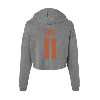 Texas - NCAA Baseball : Kade Bing - Women's Crop Fleece Hoodie-1