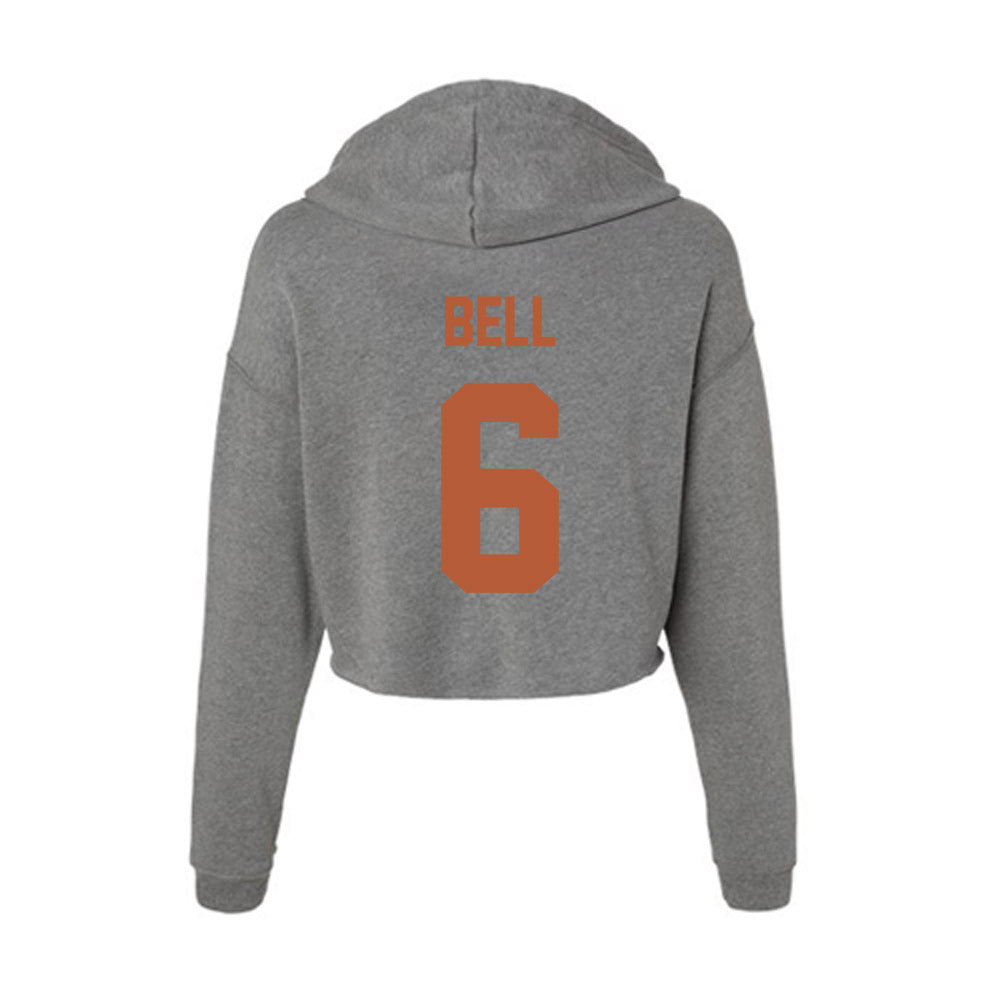 Texas - NCAA Football : Dia Bell - Classic Shersey Women's Crop Fleece Hooded Sweatshirt-1