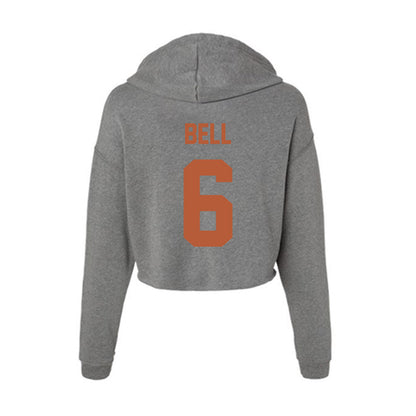Texas - NCAA Football : Dia Bell - Classic Shersey Women's Crop Fleece Hooded Sweatshirt-1