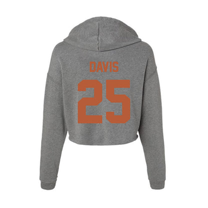 Texas - NCAA Football : Toray Davis - Women's Crop Fleece Hoodie-1