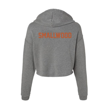 Texas - NCAA Men's Track & Field : Kendrick Smallwood - Women's Crop Fleece Hoodie-1