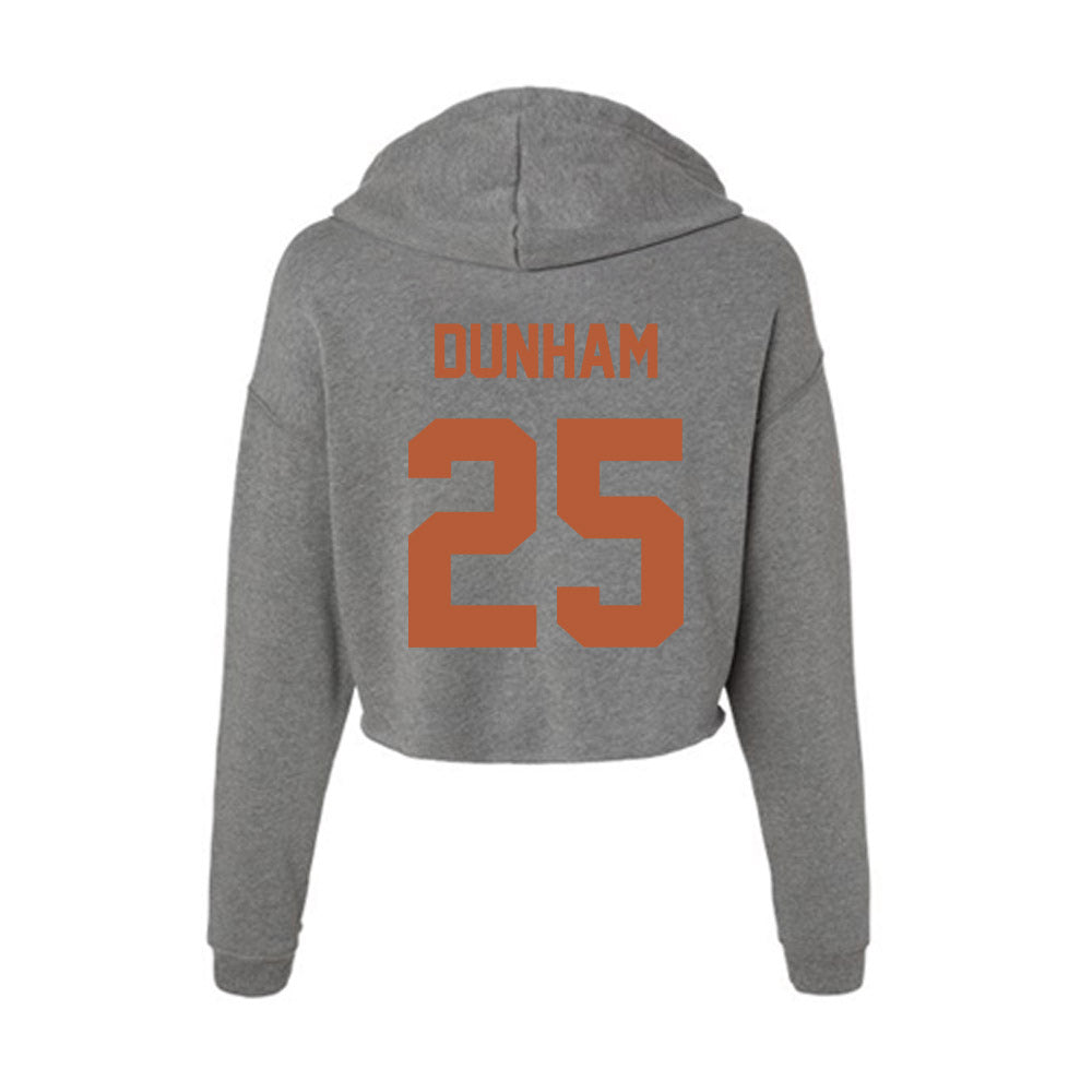 Texas - NCAA Football : Luke Dunham - Women's Crop Fleece Hoodie-1