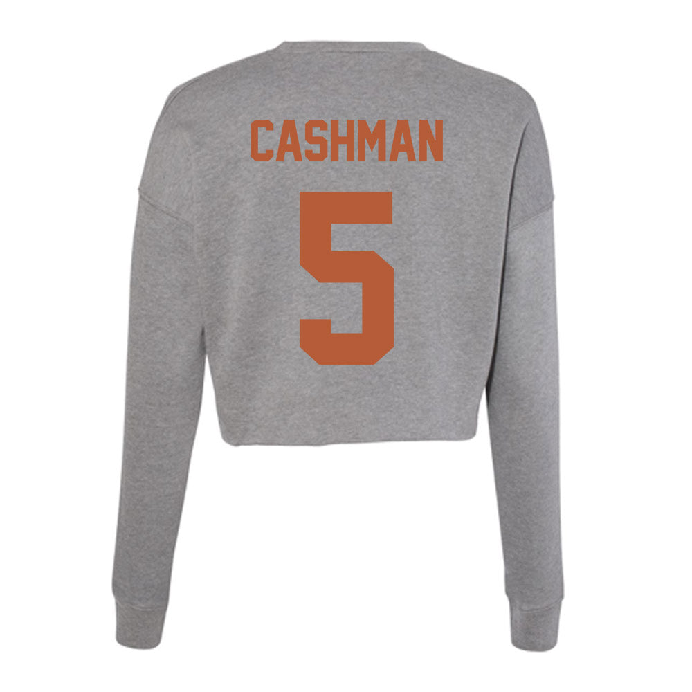 Texas - NCAA Women's Soccer : Ava Cashman - Women's Cropped Crew Fleece-1