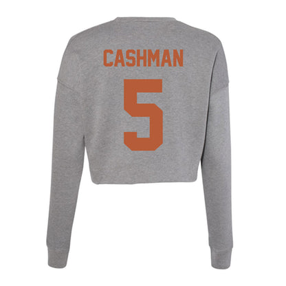 Texas - NCAA Women's Soccer : Ava Cashman - Women's Cropped Crew Fleece-1