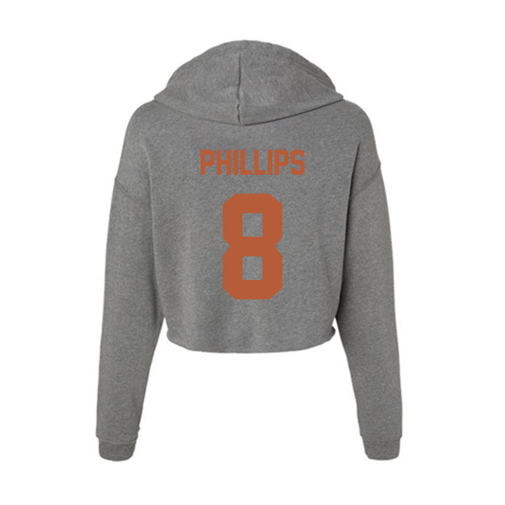 Texas - NCAA Football : Kade Phillips - Women's Crop Fleece Hoodie-1