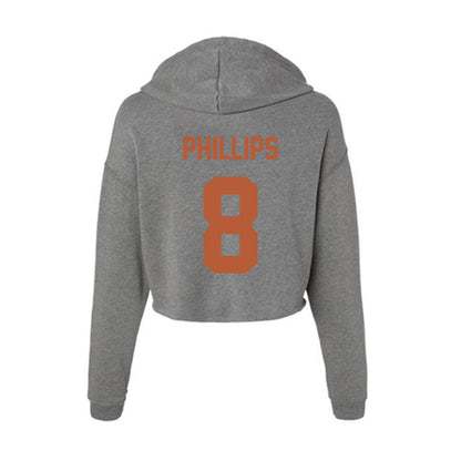 Texas - NCAA Football : Kade Phillips - Women's Crop Fleece Hoodie-1
