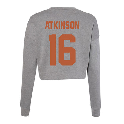 Texas - NCAA Football : Tyler Atkinson - Women's Cropped Crew Fleece-1