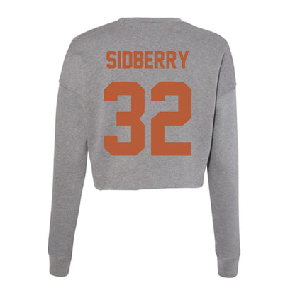 Texas - NCAA Women's Basketball : Teya Sidberry - Women's Cropped Crew Fleece-1