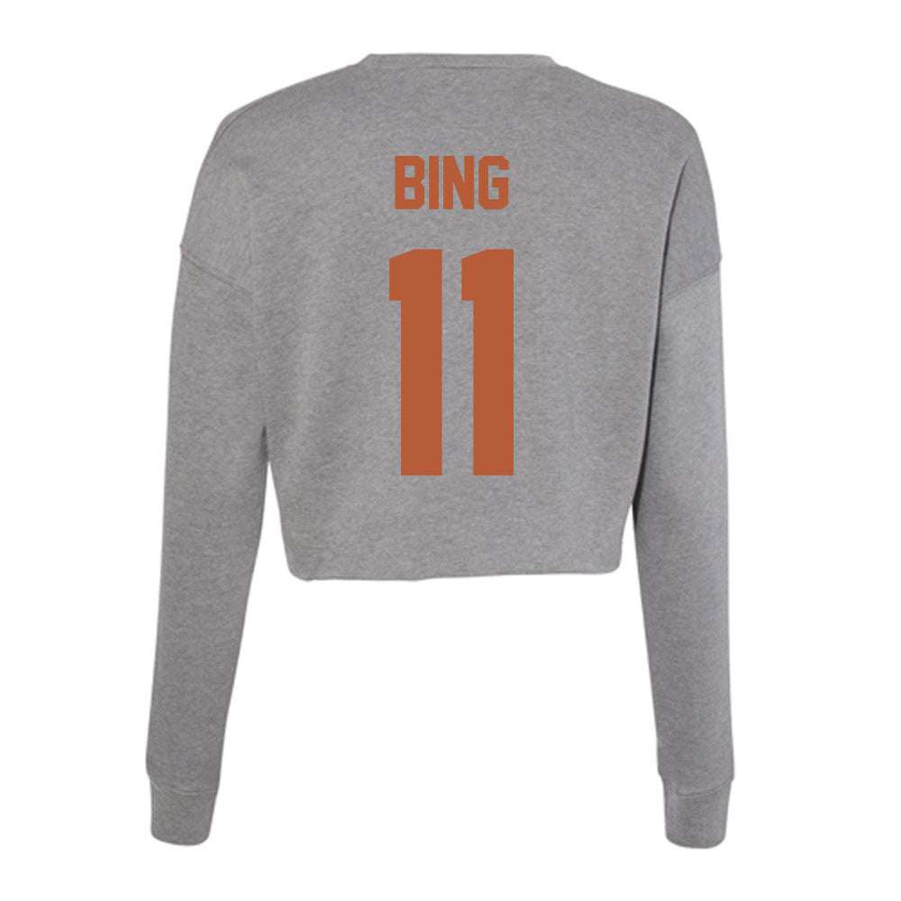 Texas - NCAA Baseball : Kade Bing - Women's Cropped Crew Fleece-1
