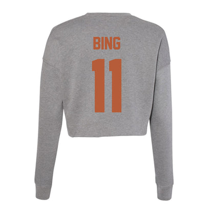 Texas - NCAA Baseball : Kade Bing - Women's Cropped Crew Fleece-1