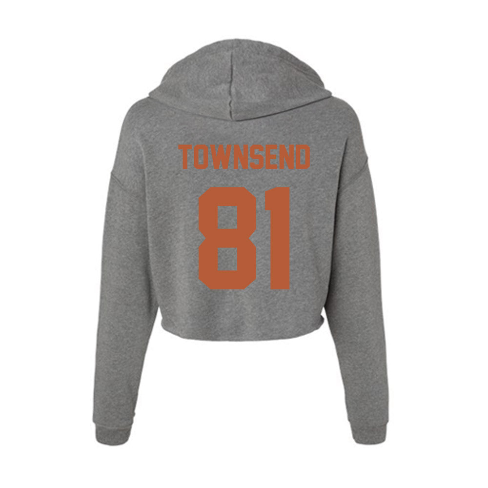 Texas - NCAA Football : Nick Townsend - Women's Crop Fleece Hoodie-1