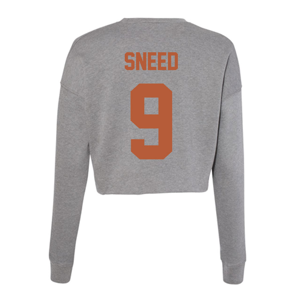 Texas - NCAA Softball : Alisa Sneed - Women's Cropped Crew Fleece-1