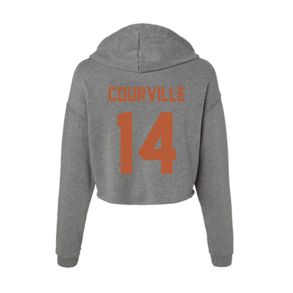 Texas - NCAA Baseball : Presley Courville - Women's Crop Fleece Hoodie-1