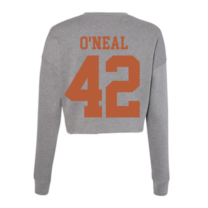 Texas - NCAA Football : Trott O'Neal - Women's Cropped Crew Fleece-1