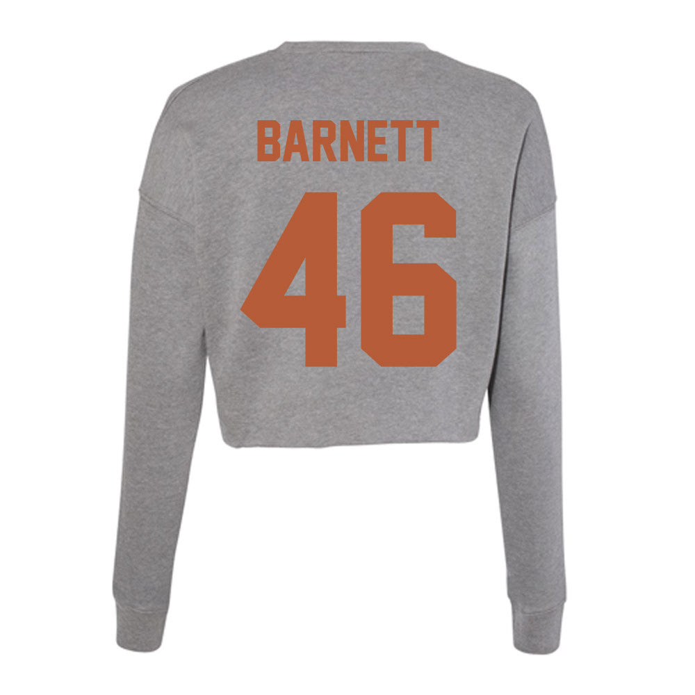 Texas - NCAA Football : Spencer Barnett - Women's Cropped Crew Fleece-1