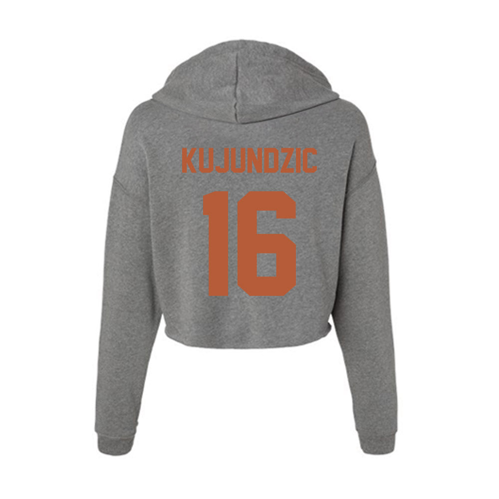 Texas - NCAA Women's Volleyball : Anja Kujundzic - Classic Shersey Women's Crop Fleece Hooded Sweatshirt-1