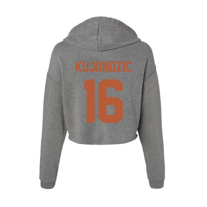 Texas - NCAA Women's Volleyball : Anja Kujundzic - Classic Shersey Women's Crop Fleece Hooded Sweatshirt-1