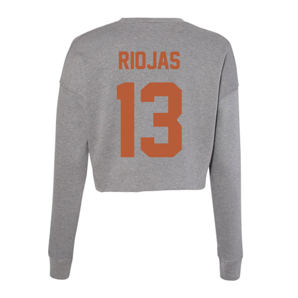Texas - NCAA Baseball : Ruger Riojas - Women's Cropped Crew Fleece-1