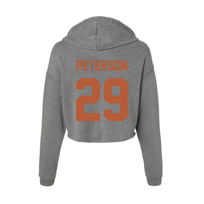Texas - NCAA Baseball : Blake Peterson - Women's Crop Fleece Hoodie-1