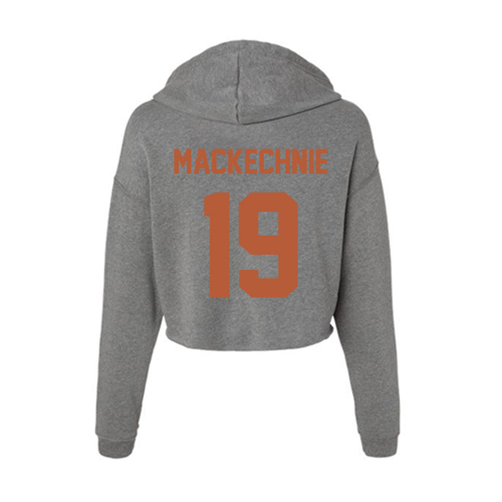 Texas - NCAA Beach Volleyball : Caroline Mackechnie - Women's Crop Fleece Hoodie-1