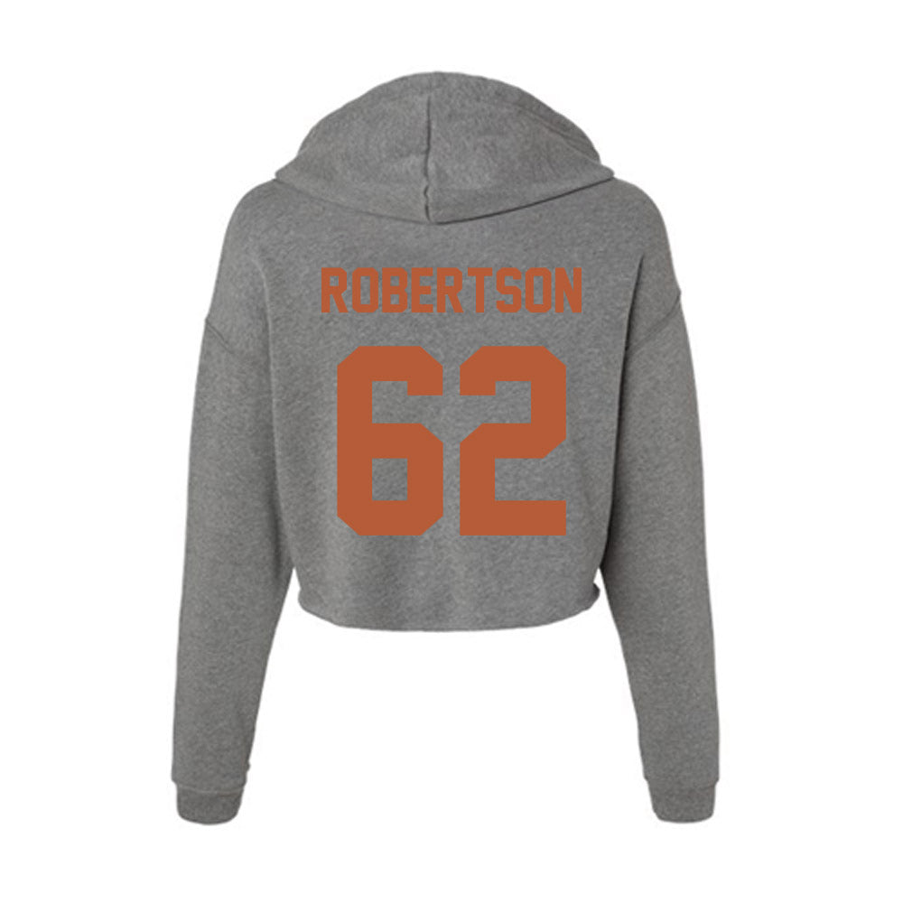 Texas - NCAA Football : Connor Robertson - Women's Crop Fleece Hoodie-1