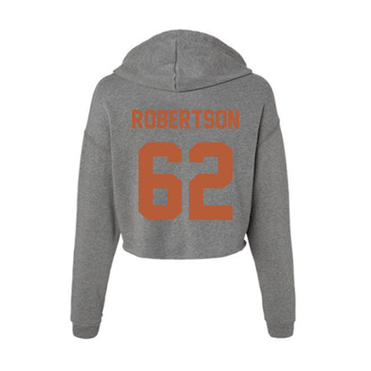 Texas - NCAA Football : Connor Robertson - Women's Crop Fleece Hoodie-1