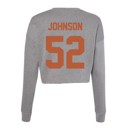 Texas - NCAA Football : James Johnson - Classic Shersey Women's Cropped Crew Fleece-1