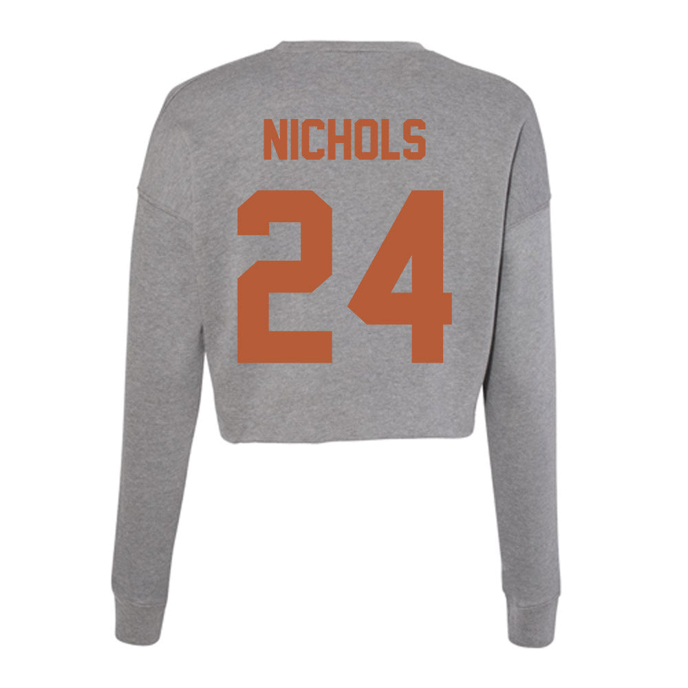 Texas - NCAA Softball : Jaycie Nichols - Women's Cropped Crew Fleece-1