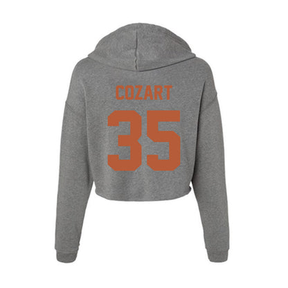 Texas - NCAA Baseball : Sam Cozart - Women's Crop Fleece Hoodie-1